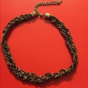 Vintage necklace brown tone